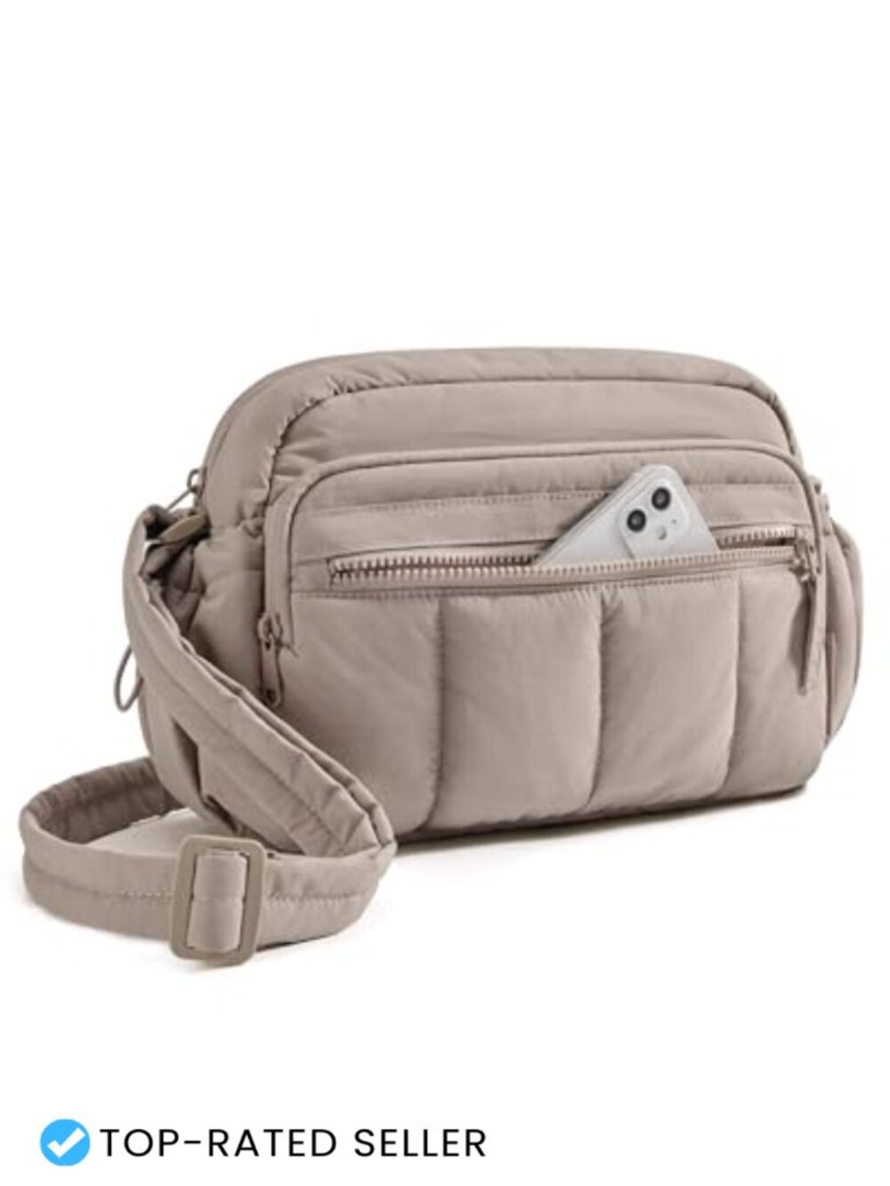 Lightweight Water-Resistant Puffy RFID Crossbody Bag Mini Purse for Travel